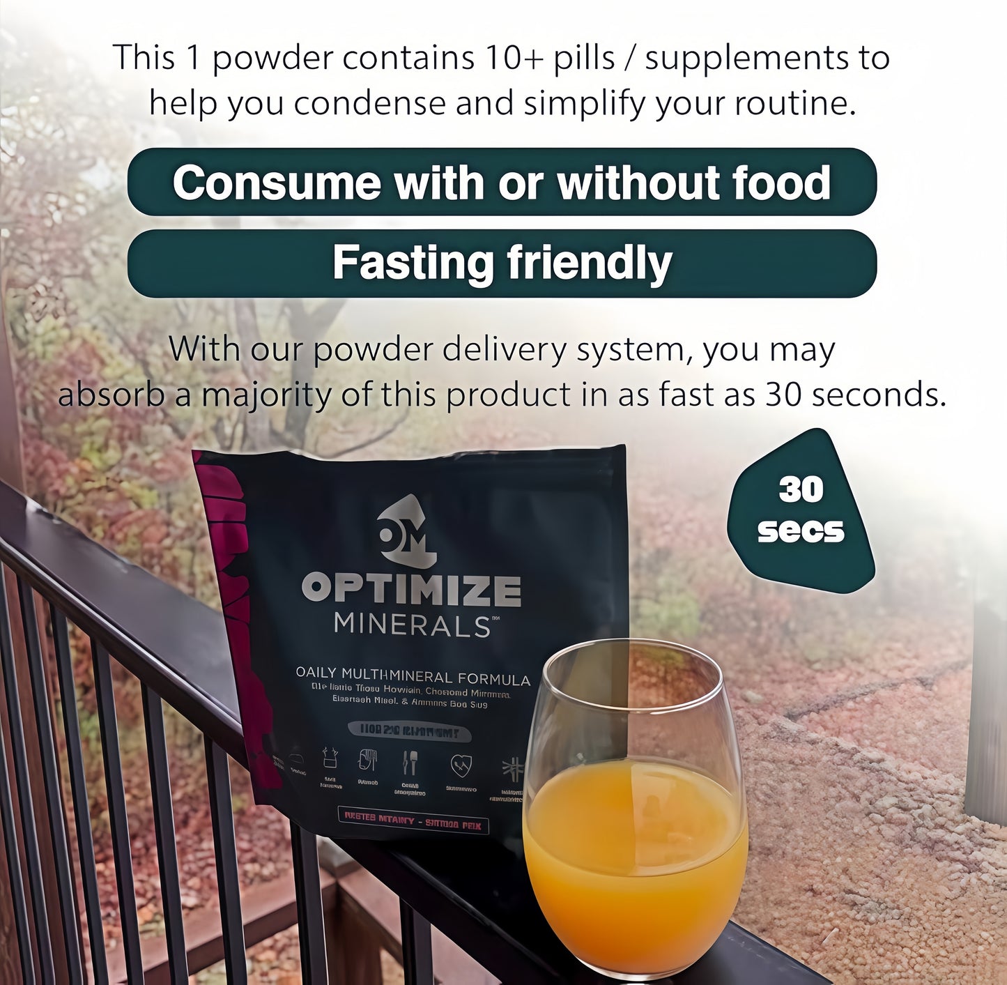 Optimize Minerals Multi MineralDaily Formula-Magnesium,Electrolytes & Trace MineralSupplement Powder-GlutenFree Vitamins Drink-MixedBerry, 30 servings